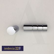 Terminal CILINDRO ESTRIADO Tendencias 22 cromo 22mm