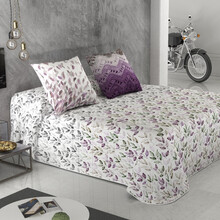 Colcha bouti estampada PETALOS magenta