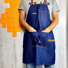 Delantal FARWEST denim con peto