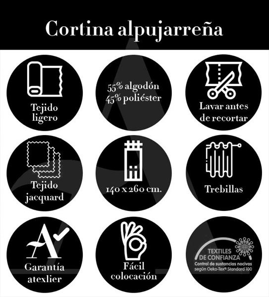Cortina trabillas alpujarreña PERDIZ Martina Home (3)