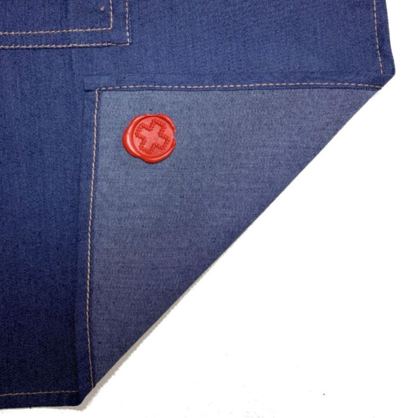 Delantal FARWEST denim con peto (2)
