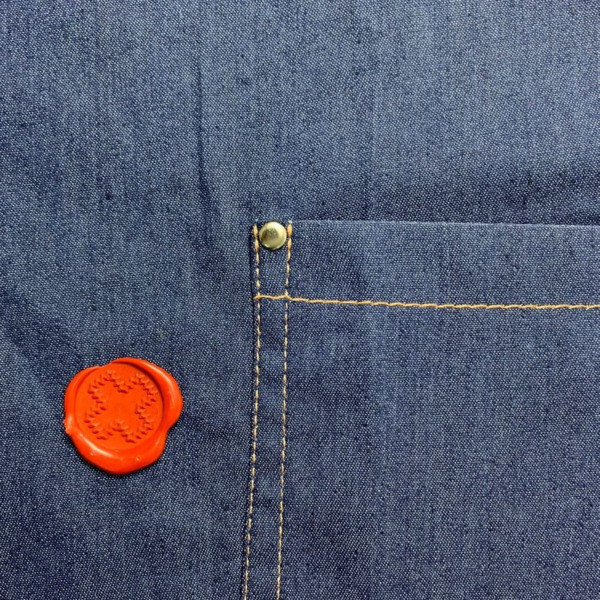 Delantal FARWEST denim con peto (4)