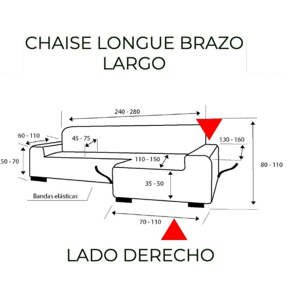 Funda Chaise Longue elástica adaptable TUNEZ Martina Home (5)