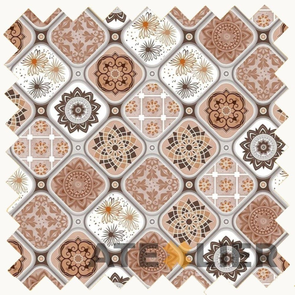 Mantel antimanchas de Hule Vinilo PVC HIDRAULIC marrón (3)